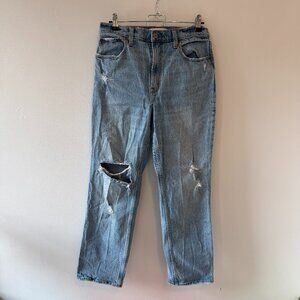 90's Straight Ultra High Rise Abercrombie & Fitch Ripped Jeans
